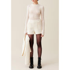 Short de tweed marfil