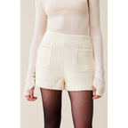 Short de tweed marfil