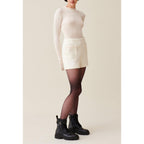 Short de tweed marfil
