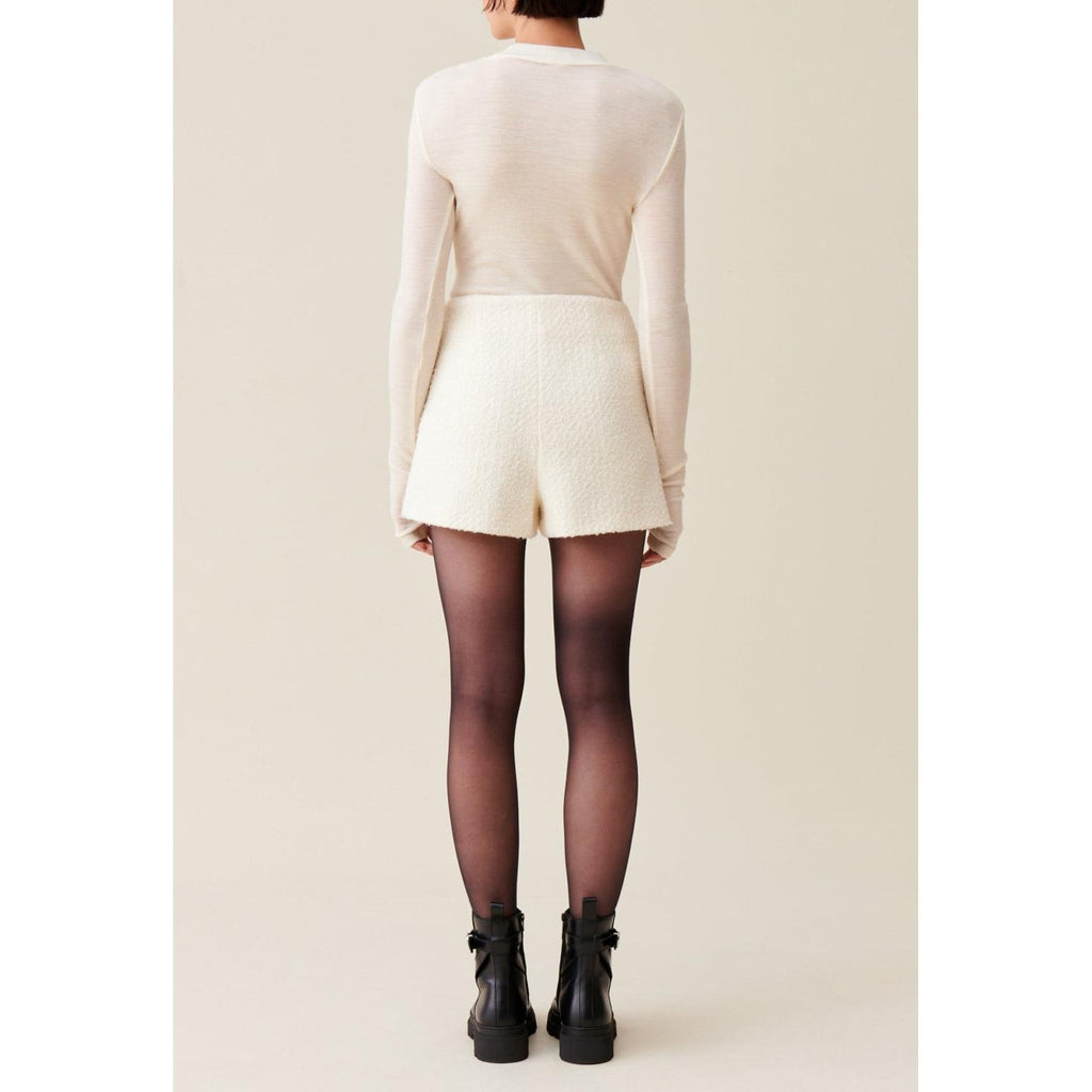 Short de tweed marfil