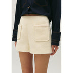 Short de tweed marfil