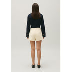 Short de tweed marfil