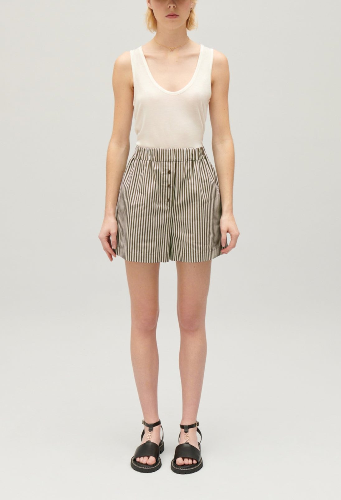 Claudie Pierlot - Short - Envy Rayures Vert - Vert