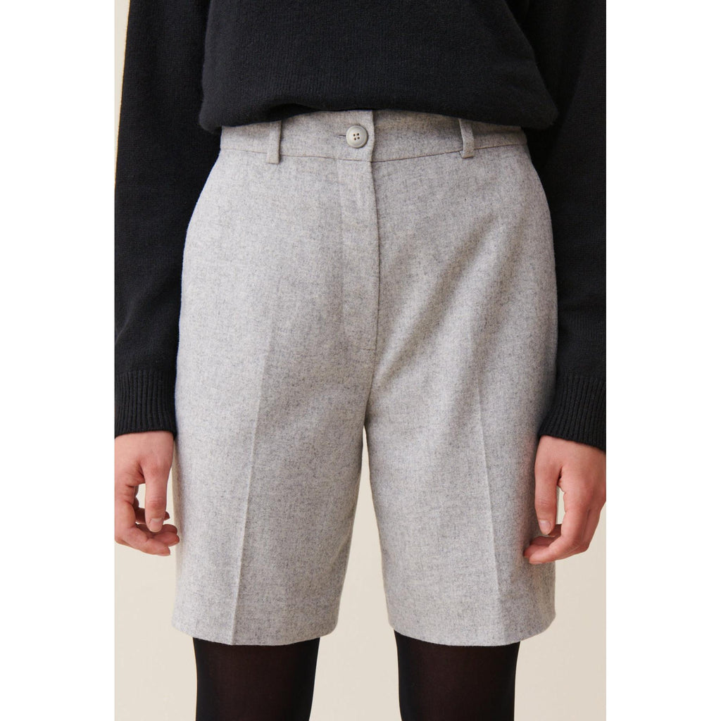 Bermuda Droit Gris Clair
