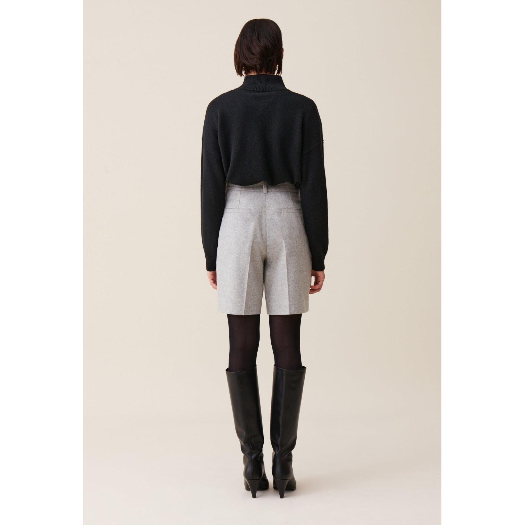 Bermuda Droit Gris Clair