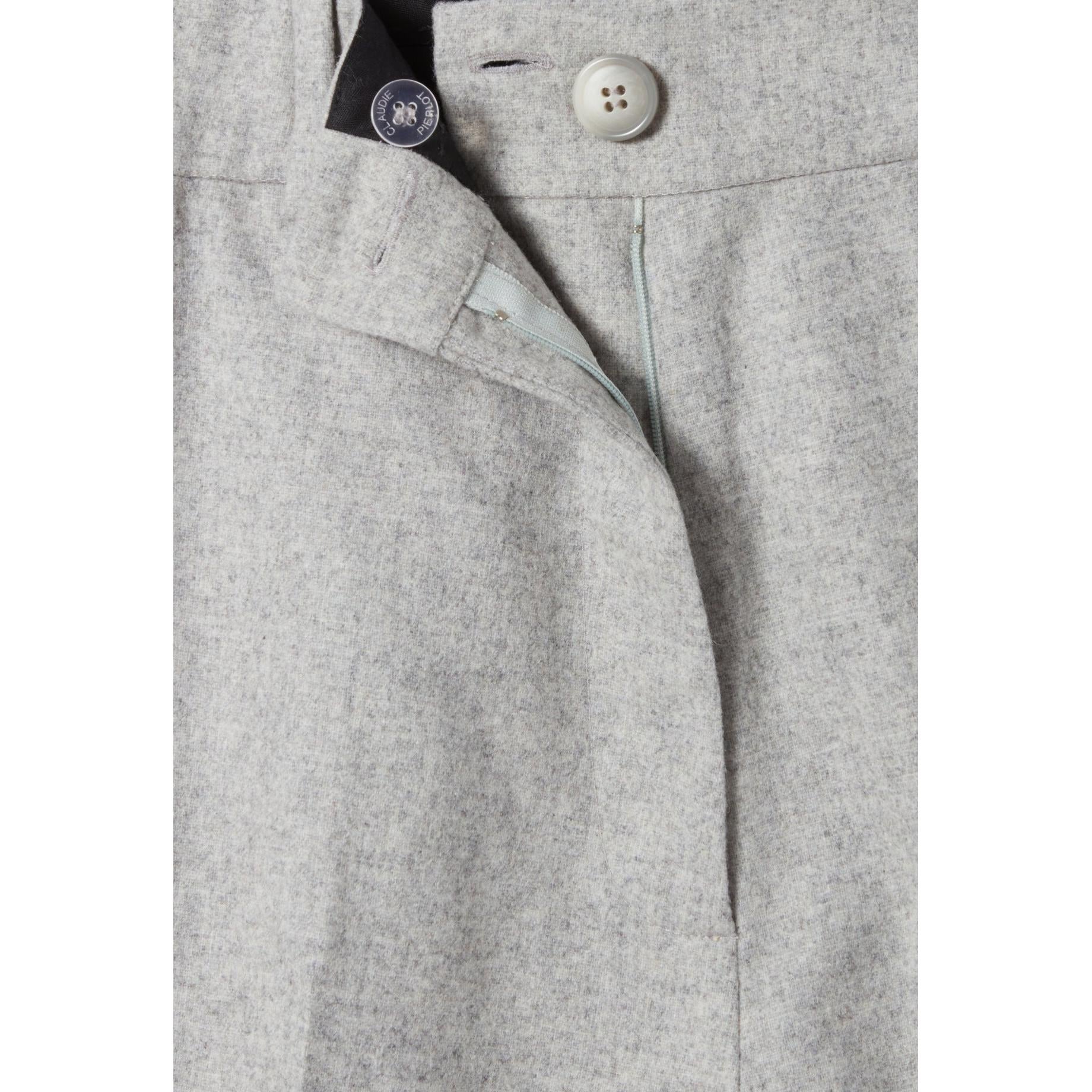 Bermuda Droit Gris Clair