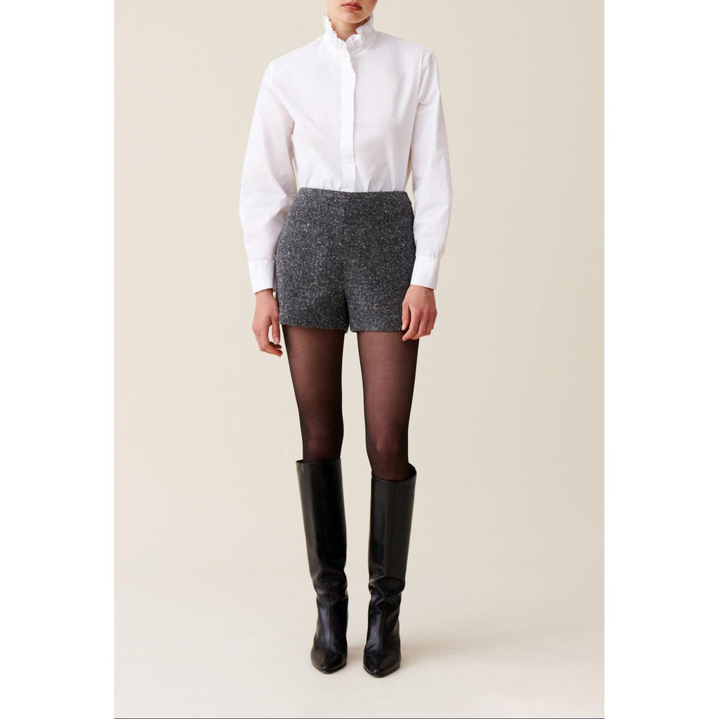 Grey Tweed Shorts
