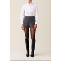 Grey Tweed Shorts