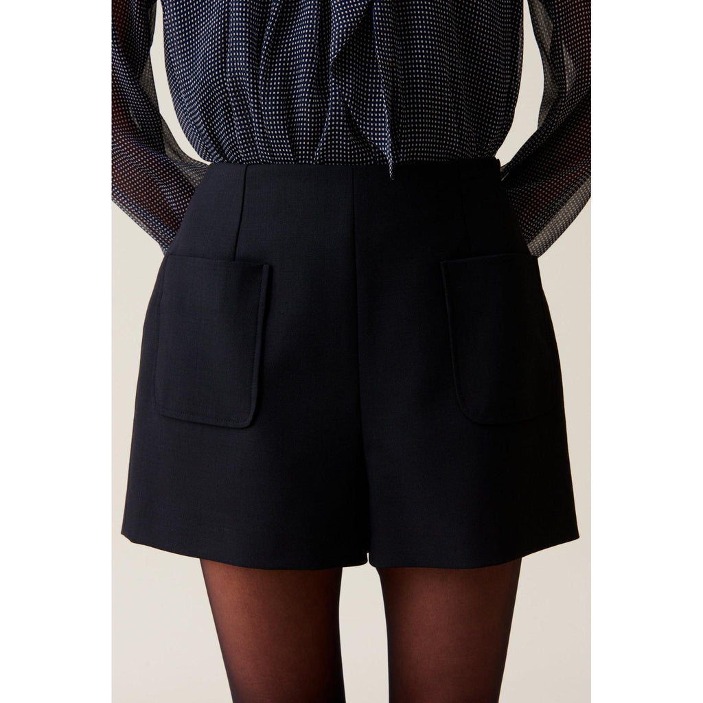 Black High-Waisted Shorts