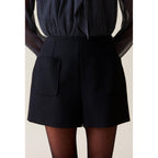 Black High-Waisted Shorts