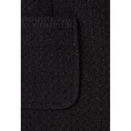 Black Straight Tweed Shorts