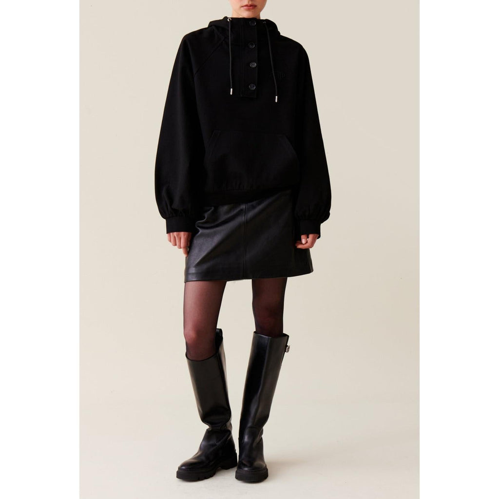 Claudie Pierlot - Black Oversized Hooded Sweatshirt