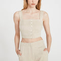 Claudie Pierlot - Top - Brume - Beige Chine