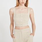 Claudie Pierlot - Top - Brume - Beige Chine