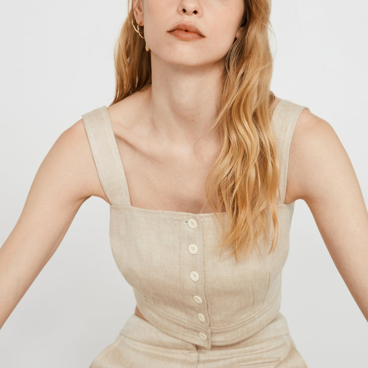 Claudie Pierlot - Top - Brume - Beige Chine