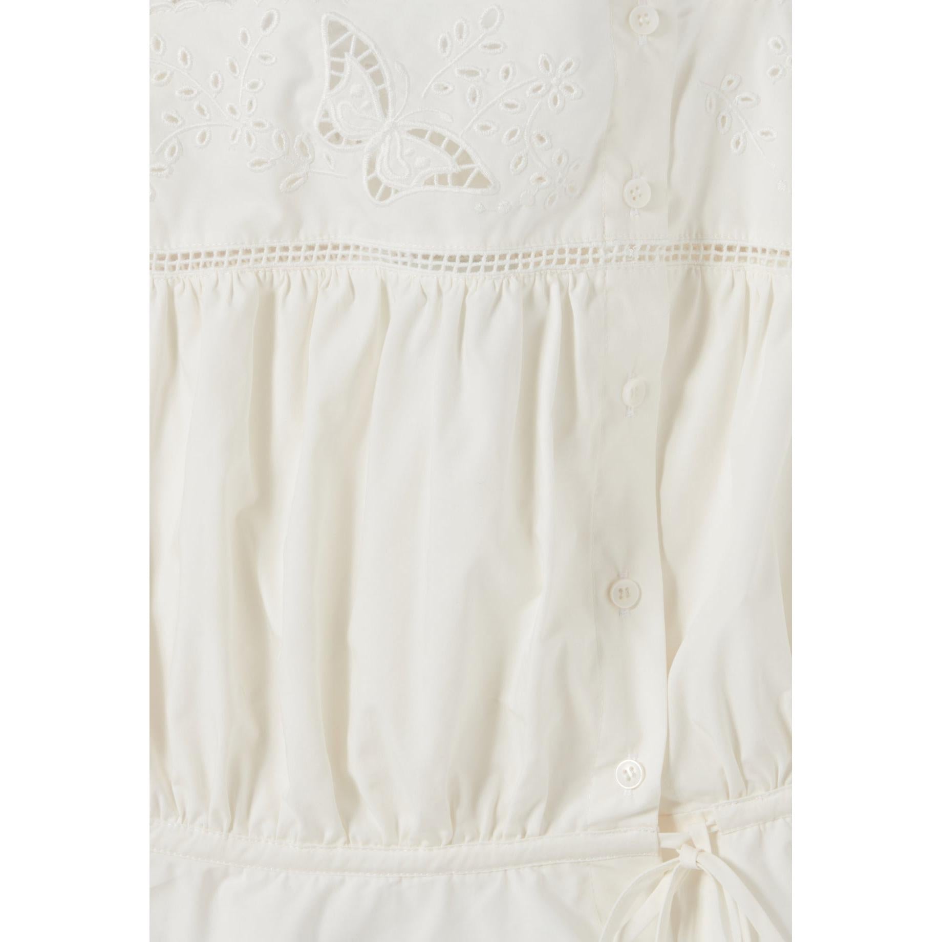 Embroidered Square-Neck Top