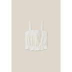 Embroidered Square-Neck Top
