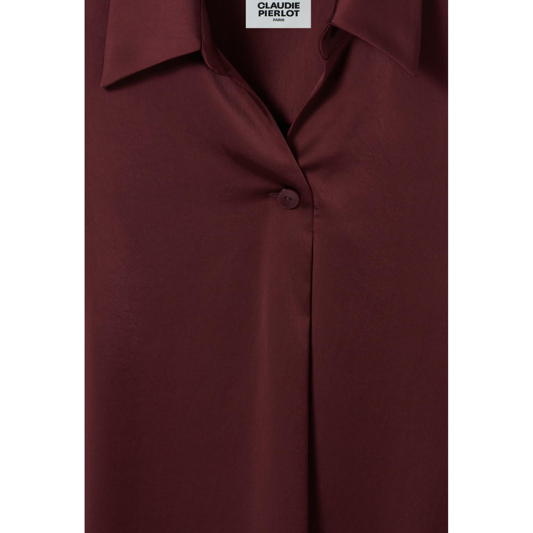 Fluid Blouse with Open Collar