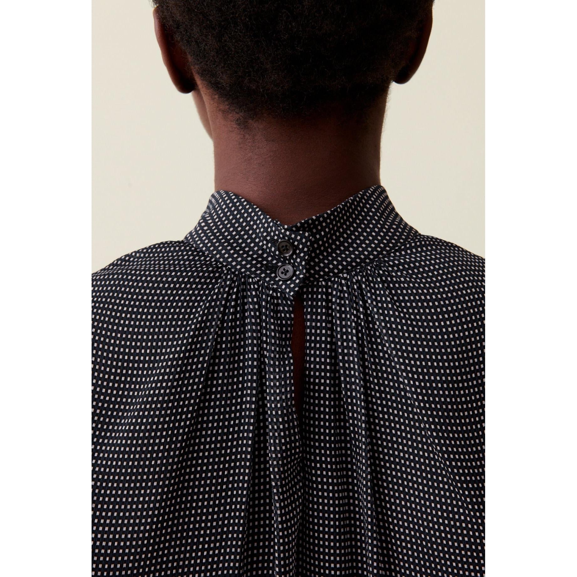Claudie Pierlot - Blouse Lavallière Carreaux Fluide