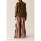 Blouse Lavallière Carreaux Fluide