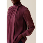Claudie Pierlot - Blouse Lavallière Carreaux Fluide