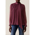 Claudie Pierlot - Blouse Lavallière Carreaux Fluide
