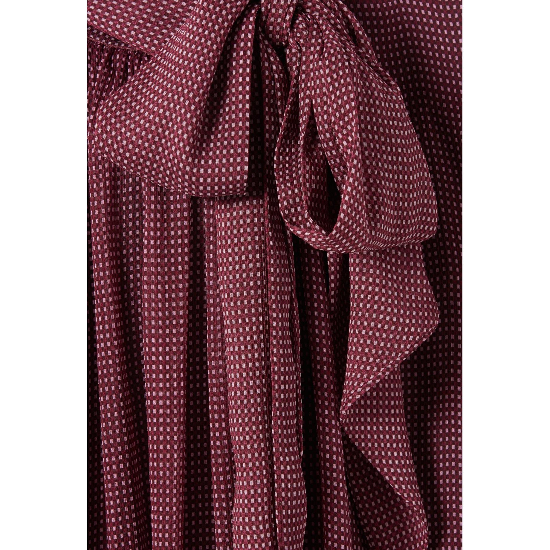 Claudie Pierlot - Blouse Lavallière Carreaux Fluide