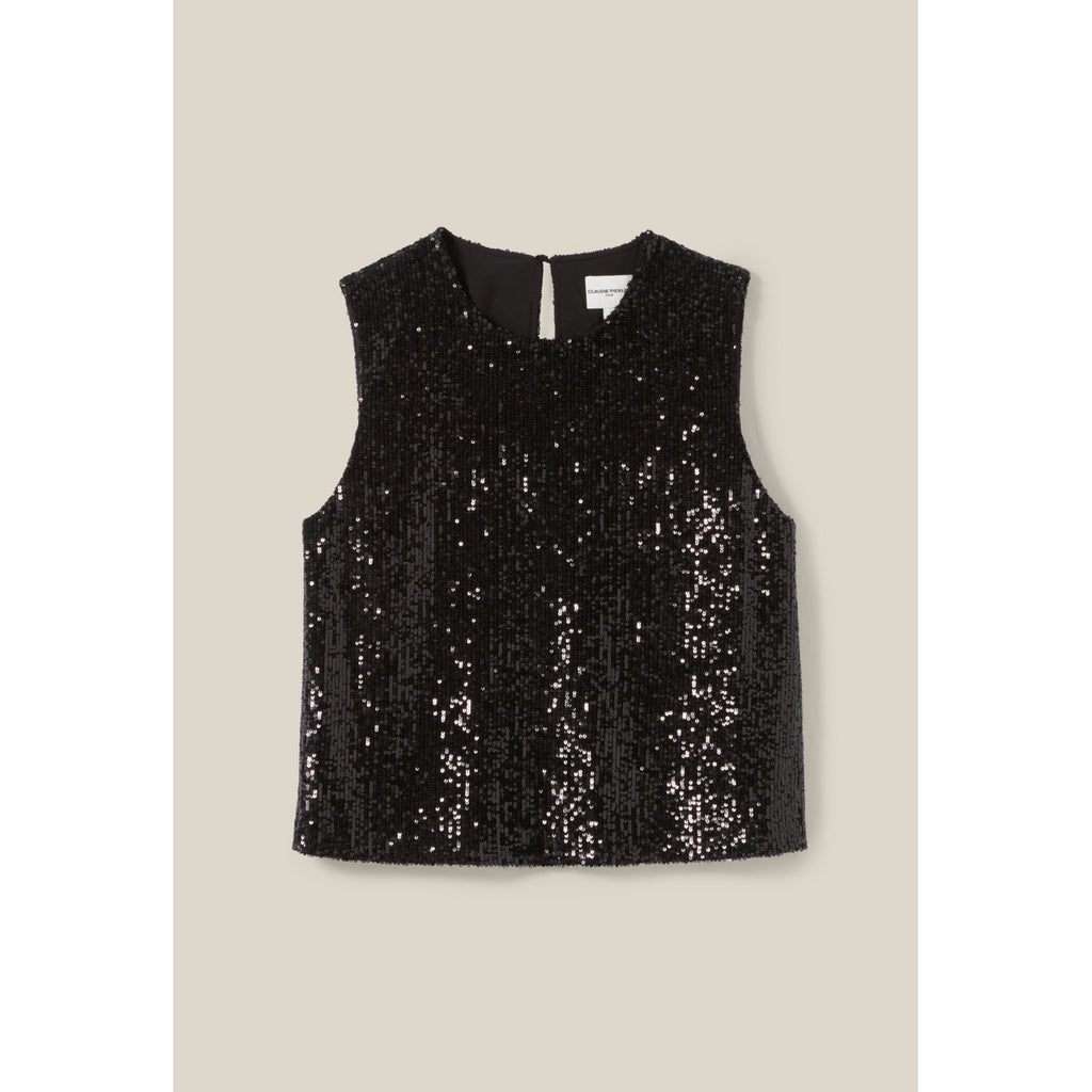 Top Beaupaillette Noir