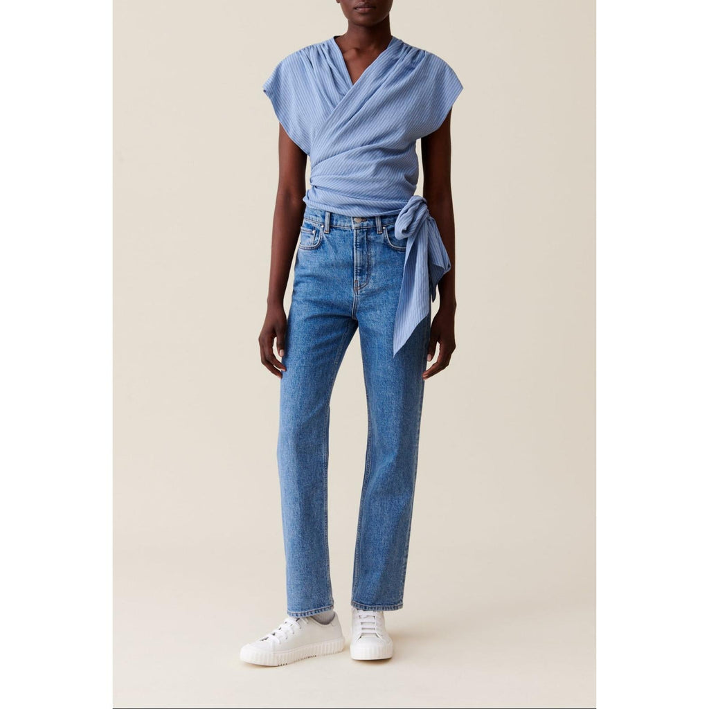 Blusa cruzada a rayas