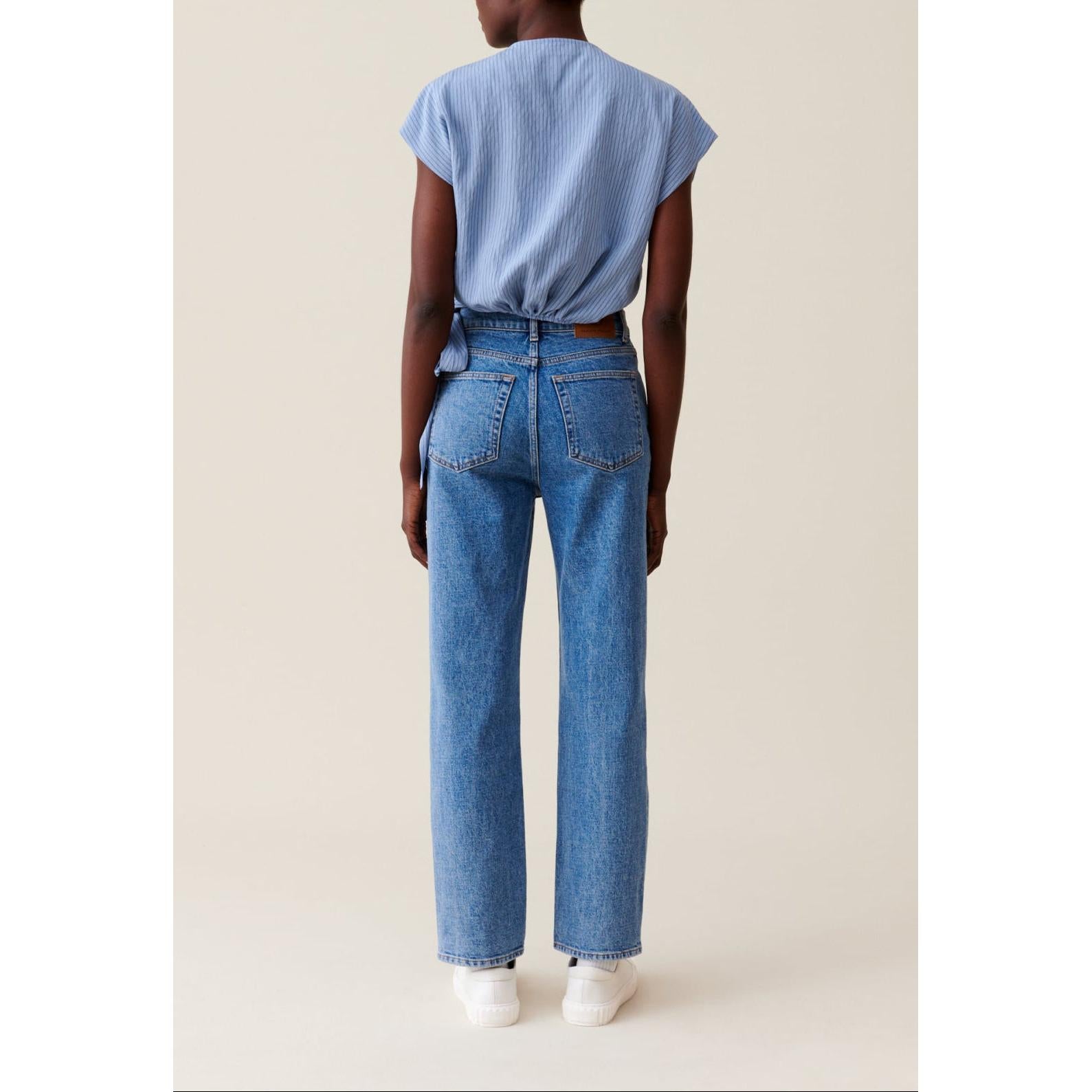 Blusa cruzada a rayas