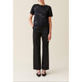 Claudie Pierlot - Top Noir Sequins Brodés