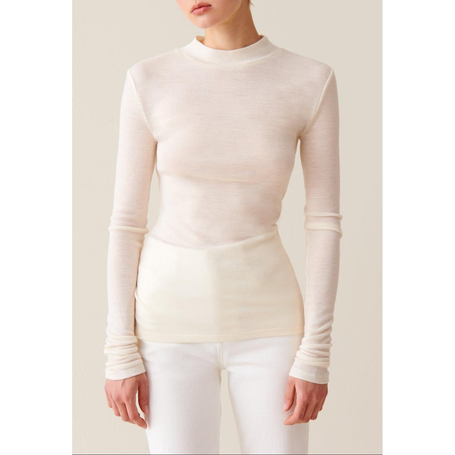 Wool High-Neck Top