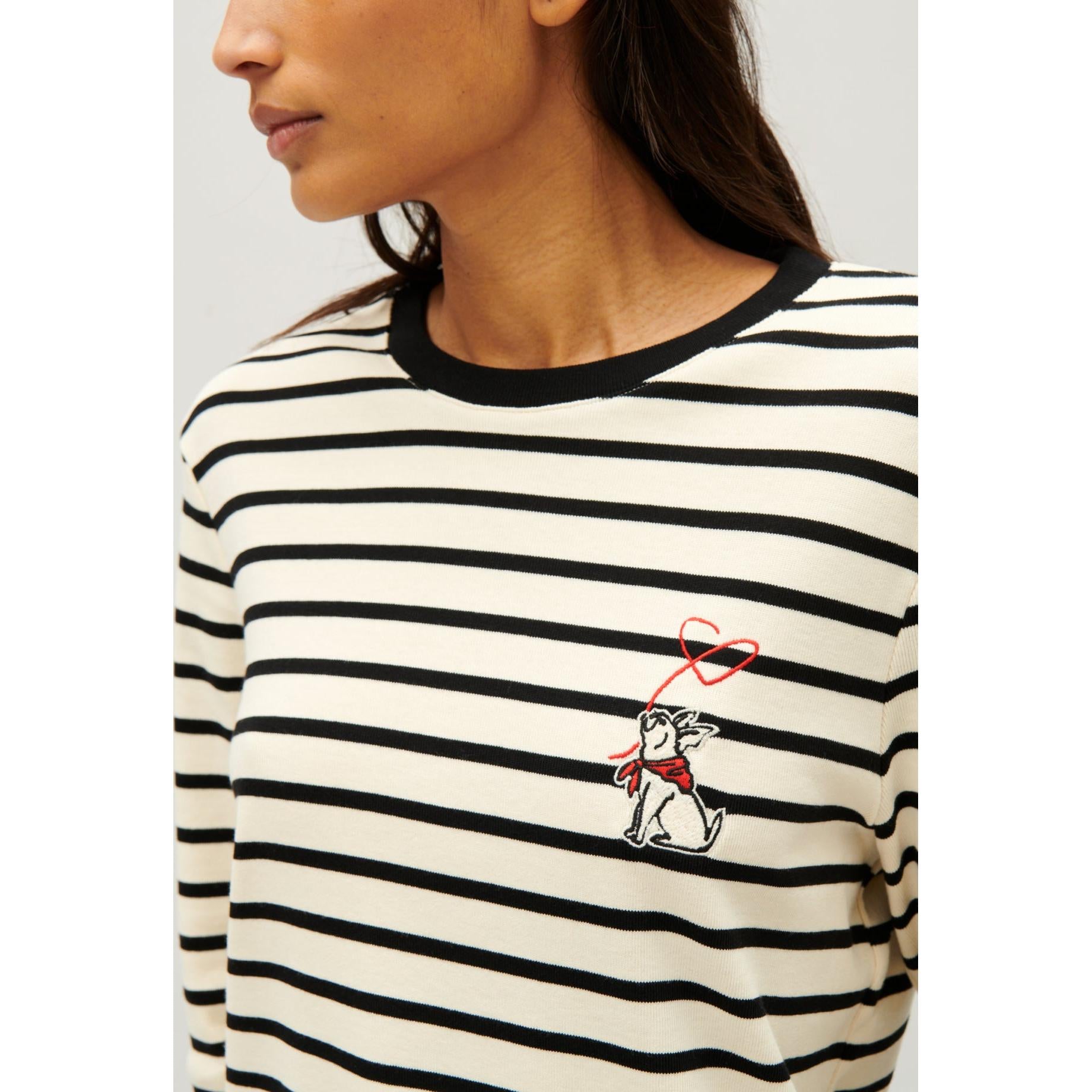 Claudie Pierlot - Tee-Shirt Marinière Jean Toto Bicolore