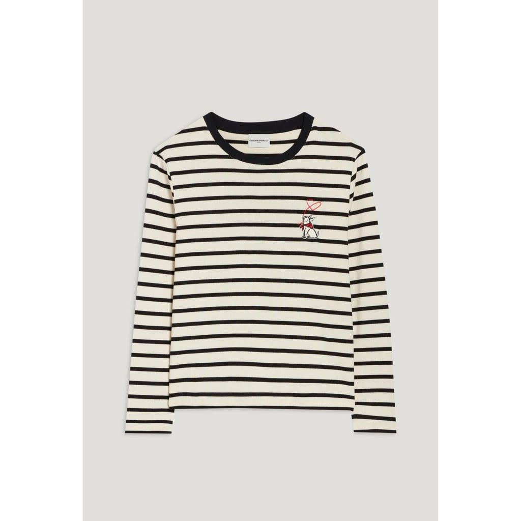 Claudie Pierlot - Tee-Shirt Marinière Jean Toto Bicolore