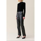 Claudie Pierlot - Top Ceñido Terciopelo Negro