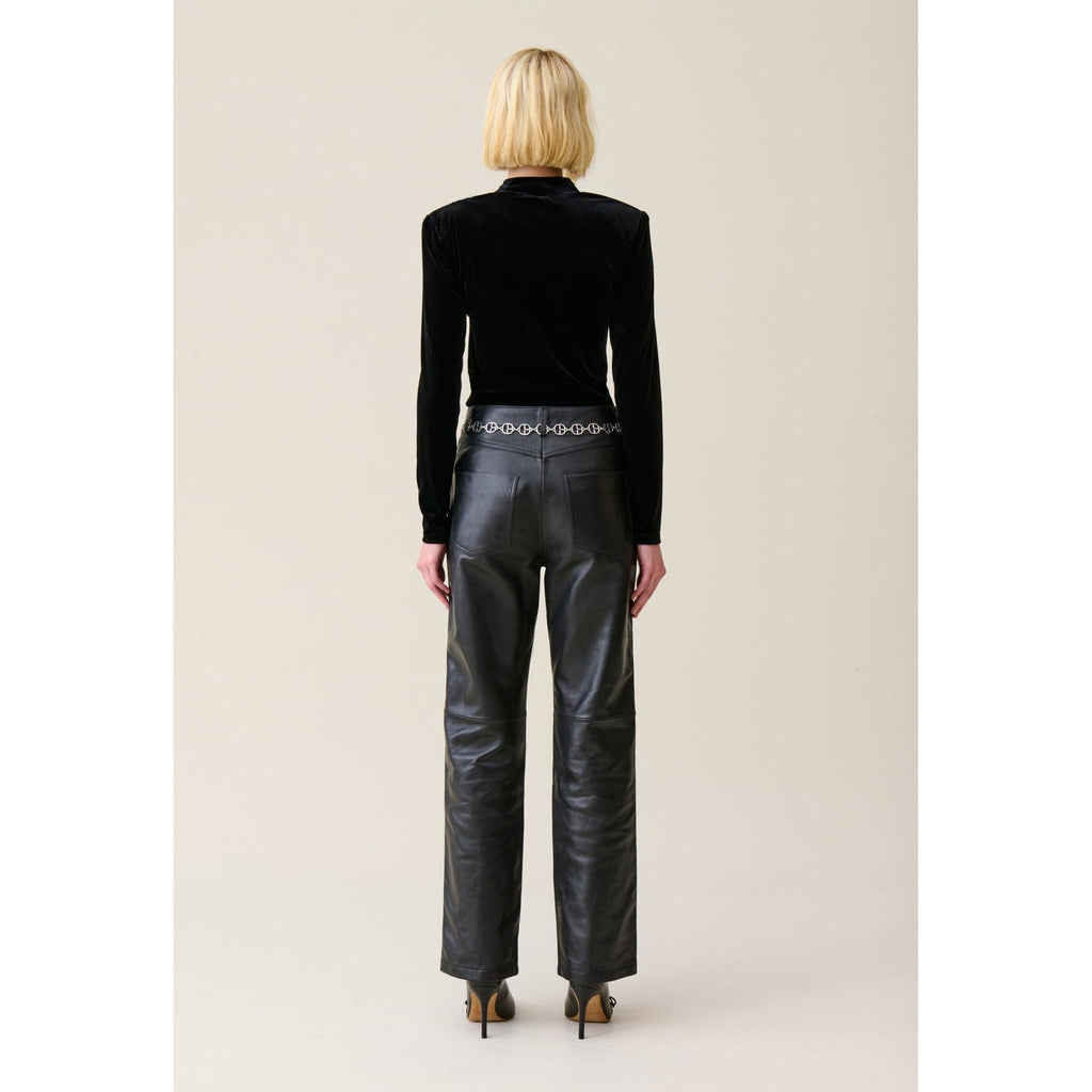 Claudie Pierlot - Top Ceñido Terciopelo Negro