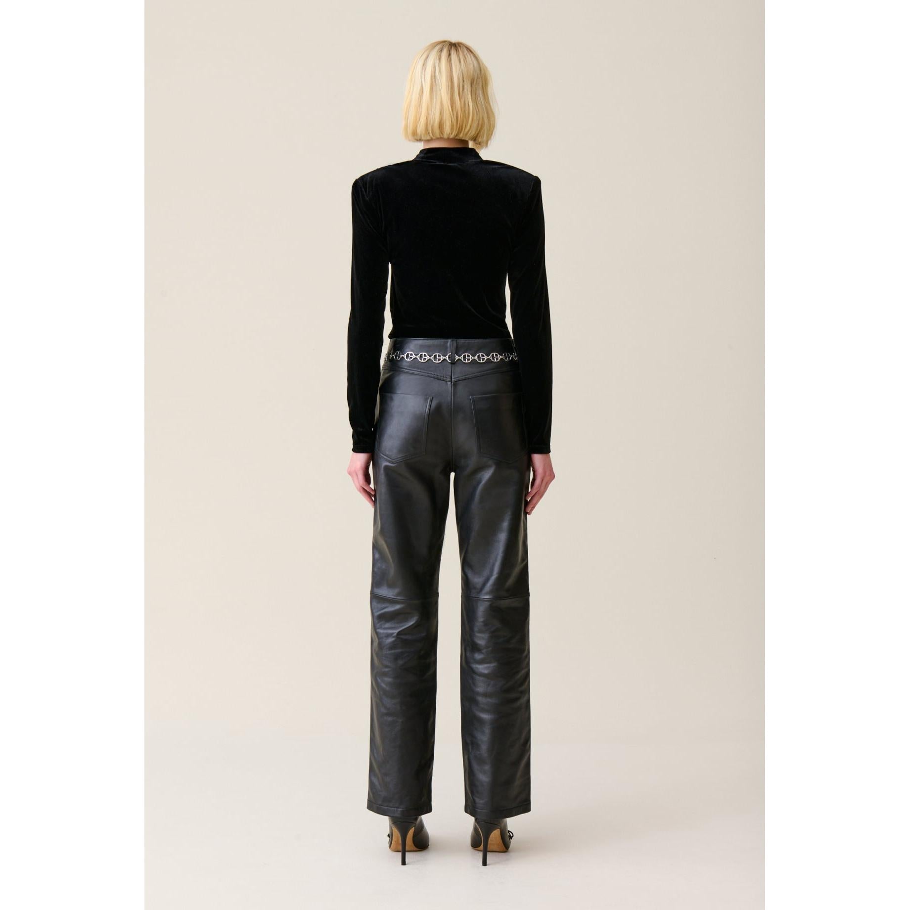 Claudie Pierlot - Top Ceñido Terciopelo Negro