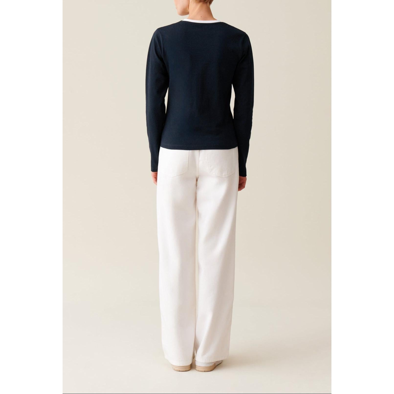 Camiseta Algodón Manga Larga Negro