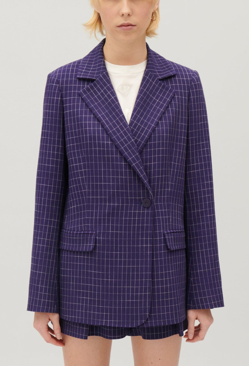Suit Jacket - Villacheck - Indigo