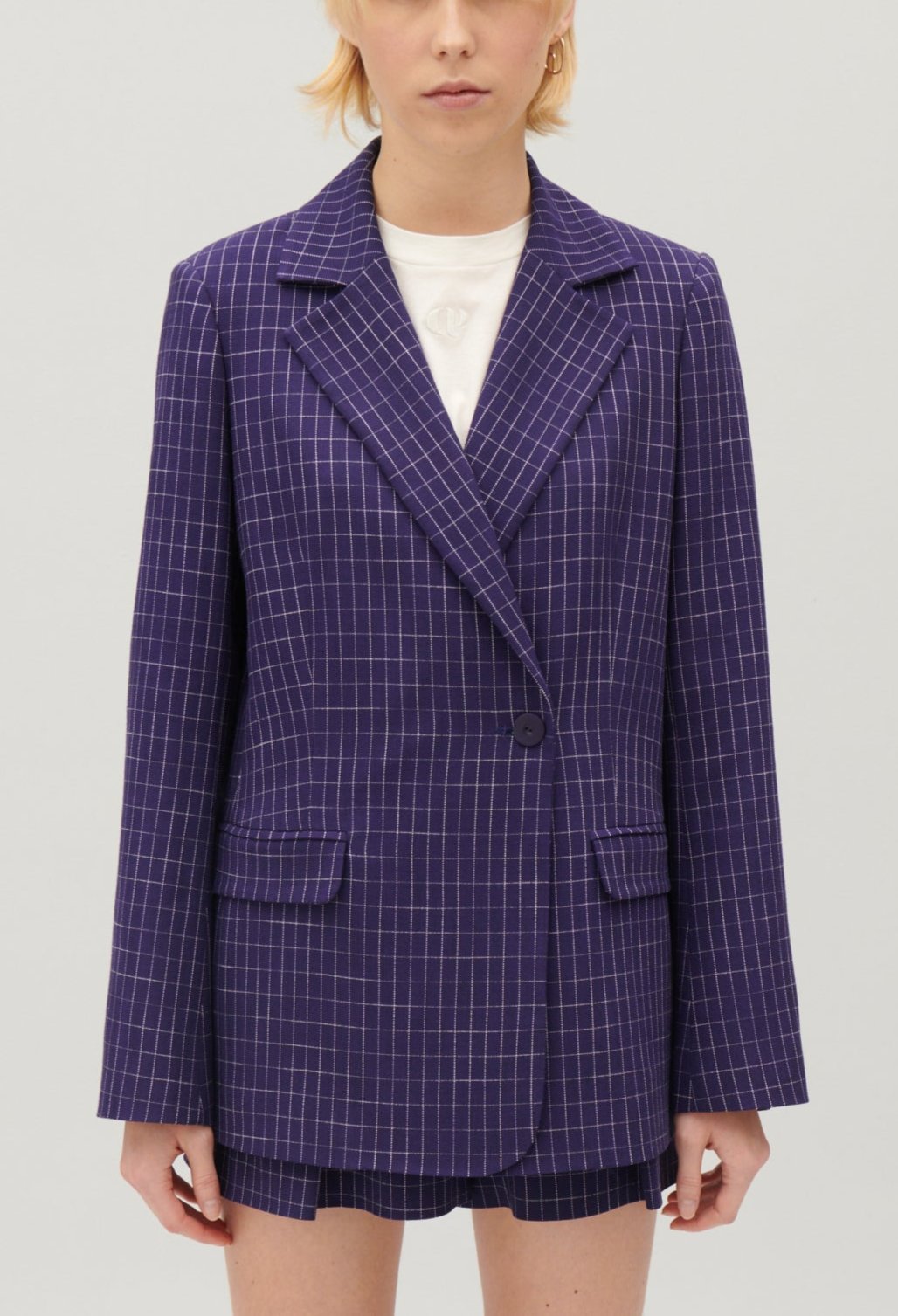 Suit Jacket - Villacheck - Indigo