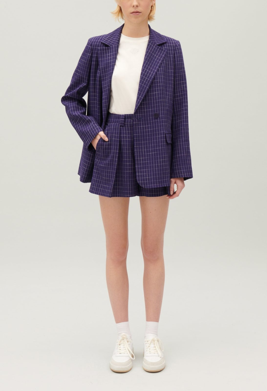 Suit Jacket - Villacheck - Indigo
