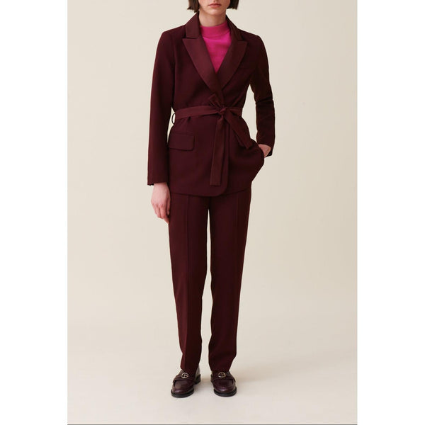 Claudie Pierlot - Veste Tailleur Boutonnée Ceinturée