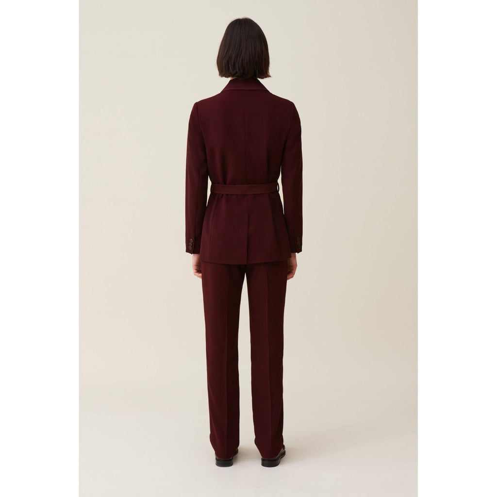 Claudie Pierlot - Chaqueta de Traje Abotonada con Cinturón