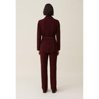 Claudie Pierlot - Chaqueta de Traje Abotonada con Cinturón