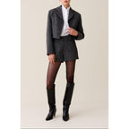 Chaqueta de tweed mezcla lana gris