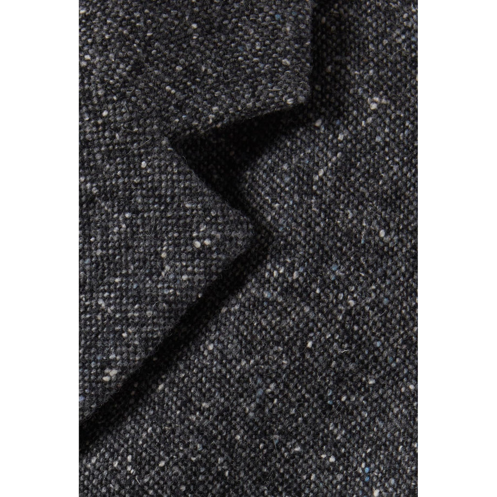 Veste Tweed Gris Laine Mélangée