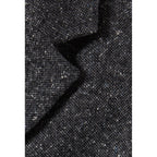 Veste Tweed Gris Laine Mélangée