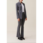 Chaqueta Entallada con Cremallera Gris