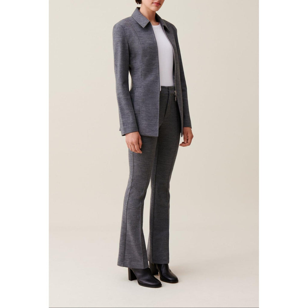 Claudie Pierlot - Veste Cintrée Zippée Grise