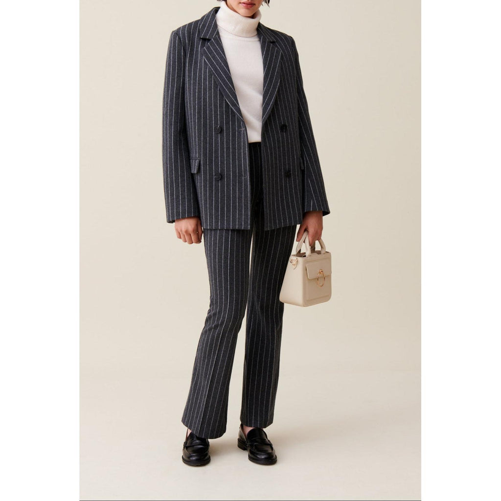 Oversized Striped Tailored Jacket